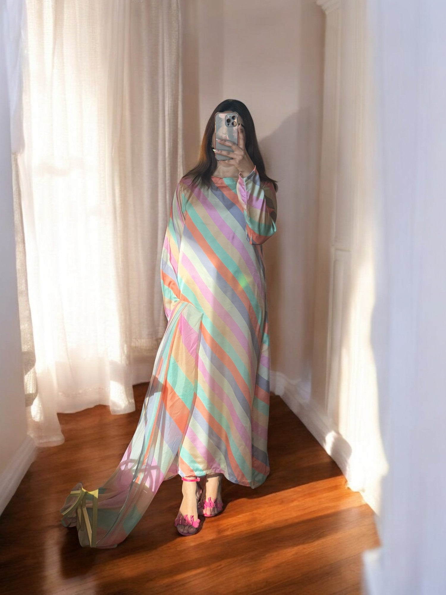2PC STITCHED SILK – SHIRT & CHIFFON DUPATTA